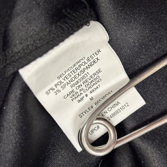 XOXO Black Skirt Womens Size Medium 00's High Waist Pencil Wiggle Retro - Picture 10 of 10